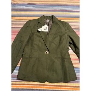 Anne Klein Olive Green Blazer Jacket‎ Womens XS New With Tags Career Work Wear